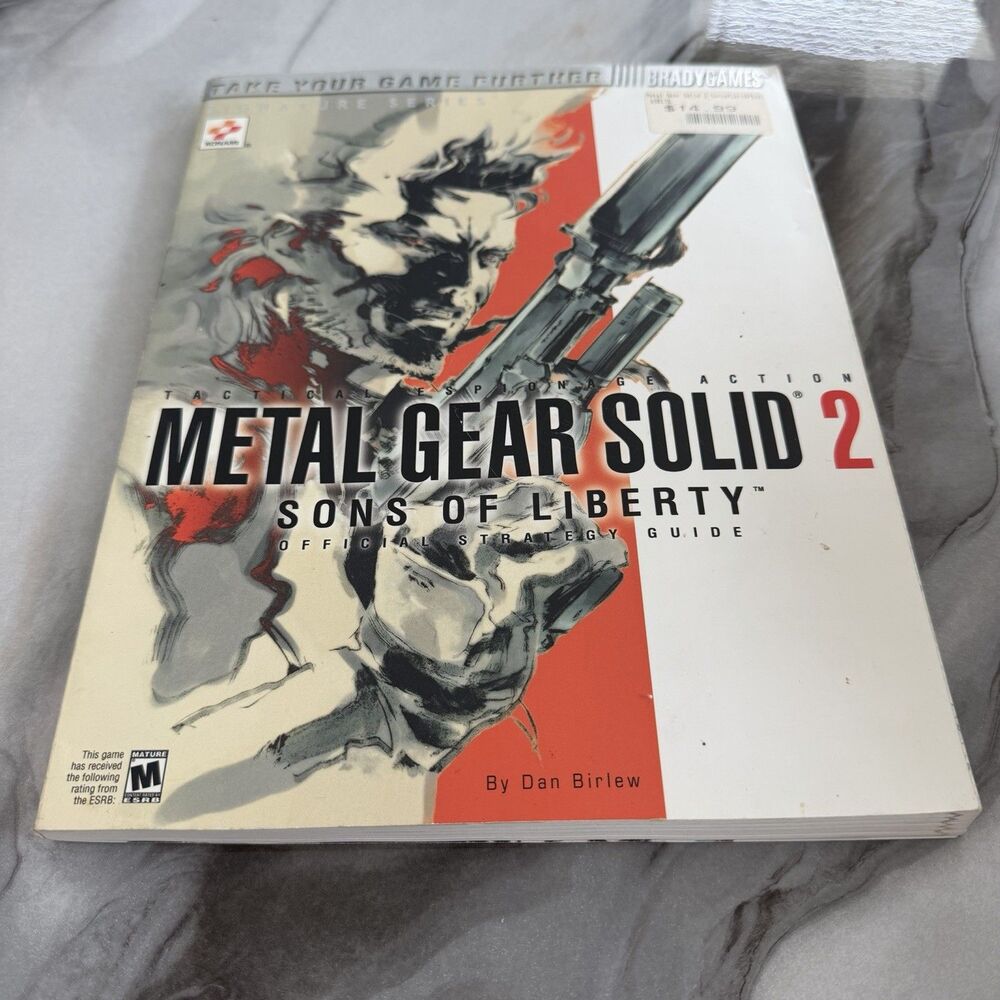 Metal Gear Solid 2 MGS2 Sons of Liberty Strategy Guide BradyGames PS2 W/Poster